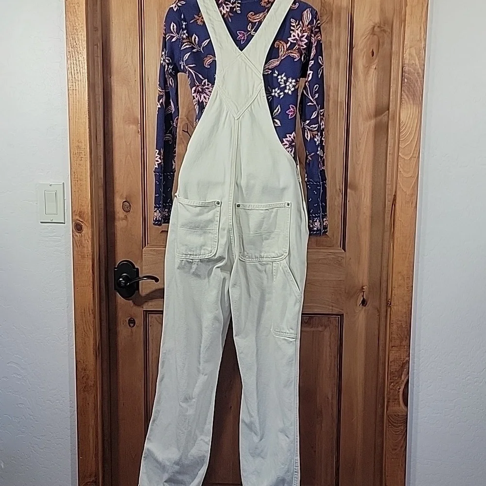 Cream Denim Overalls - Picture 6 of 16